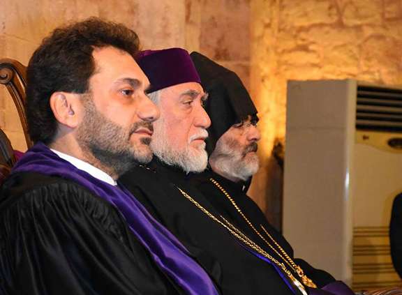 With the leader of the Bethel Evangelical Church Rev. Haroutune Selimian