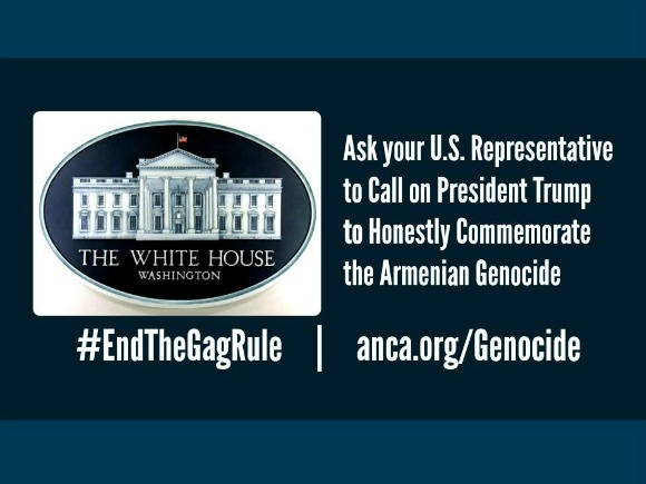 The ANCA is mobilizing grassroots support for a Congressional letter asking President Trump to honestly and accurately commemorate the Armenian Genocide.