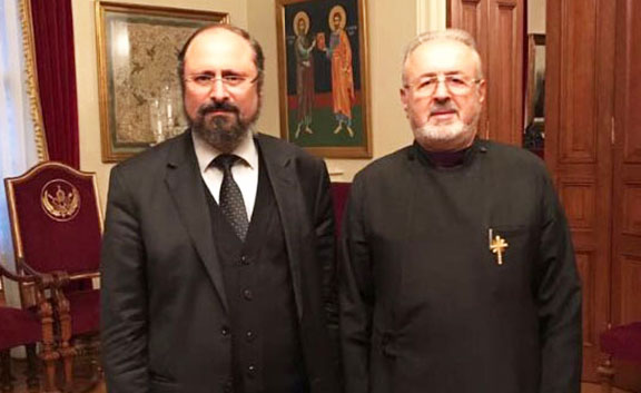 Bishop Mashalian (left) and Archbishop Ateshian