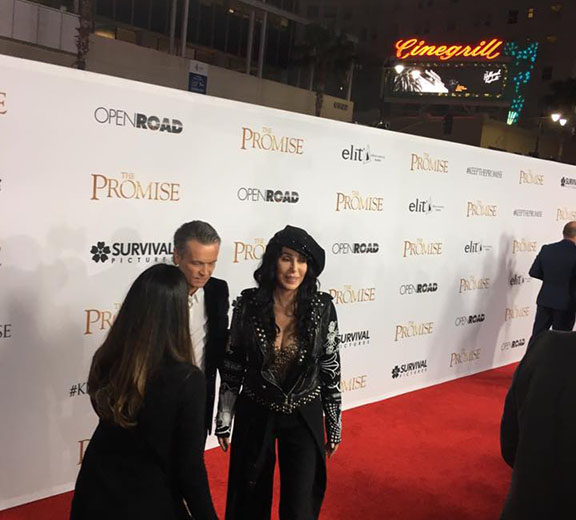 Armenian-American actress Cher on the red carpet