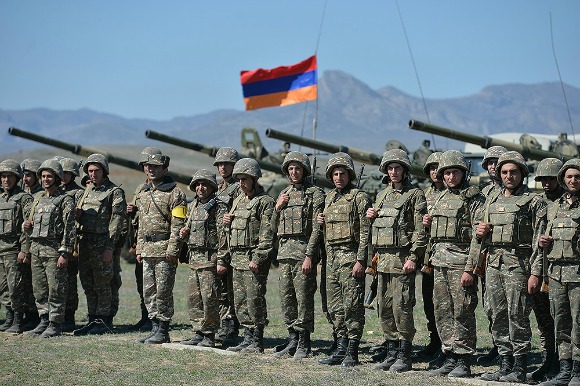 Artsakh Soldiers on a military base (Photo: President of the Republic of Armenia)