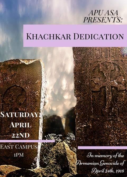 Azusa Pacific University's Armenian Students Association will reveal a cross stone in remembrance of the Armenian Genocide on April 22, 2017