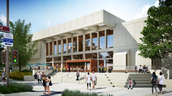 Rendering of the Glendale Central Library. The library will reopen on May 1, 2017 (Image: MyGlendale)