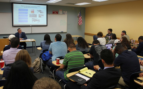 Permanent Representative of the Artsakh Republic to the U.S. speaks at Florida International University on April 13, 2017. (Photo: Artsakh Foreign Ministry)