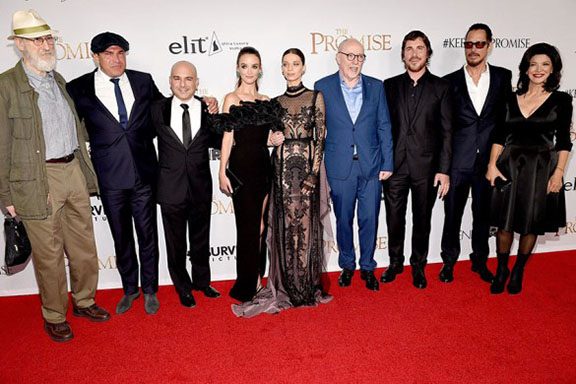 The cast and the director of "The Promise"