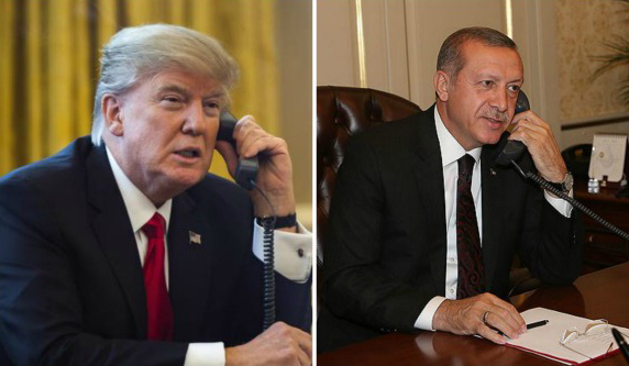 U.S. President Donald Trump calls Turkish counterpart Recep Tayyip Erdogan on April 17, 2017 to congratulate him on constitutional referendum "victory."