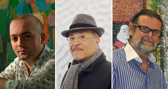 (From left to right) Artists Rafael Megall, Jean Boghossian, and Miro Persolja will represent Armenia in the 57th annual Venice Biennale