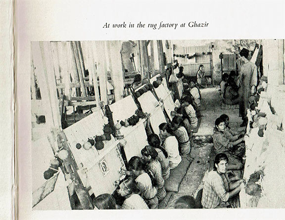 At work in the rug factory at Ghazir, Lebanon