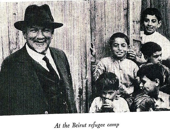 Dr. Kuenzler with orphans at a refugee camp in Lebanon