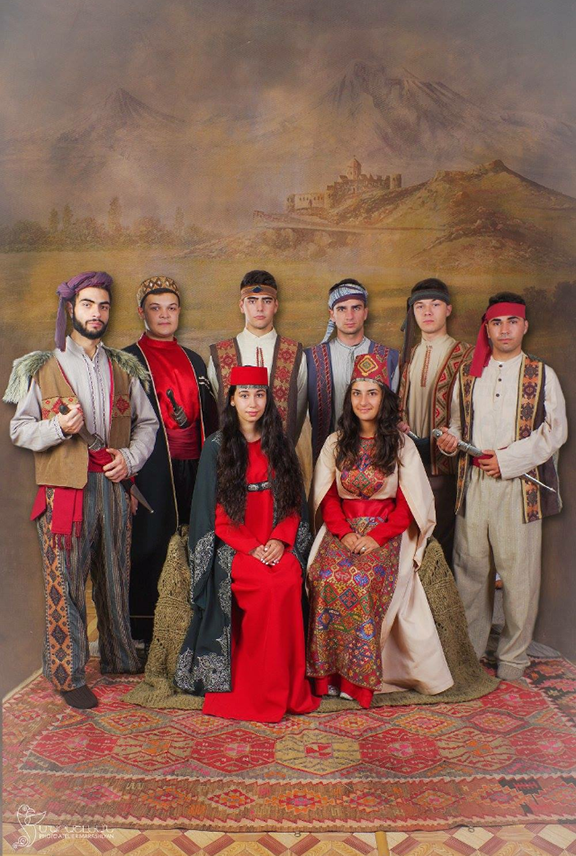 Friends at Photo Altier Marashlyan, dressed in our ancestral clothing, each specific to a different region