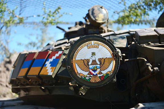 A guided missile attack by Azerbaijan partially destroyed Artsakh military equipment