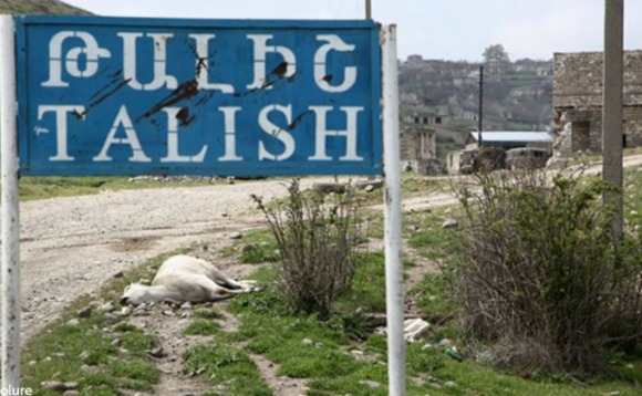 Entrance to the village of Talish in the Artsakh Republic (Photo: Artsakhpress)