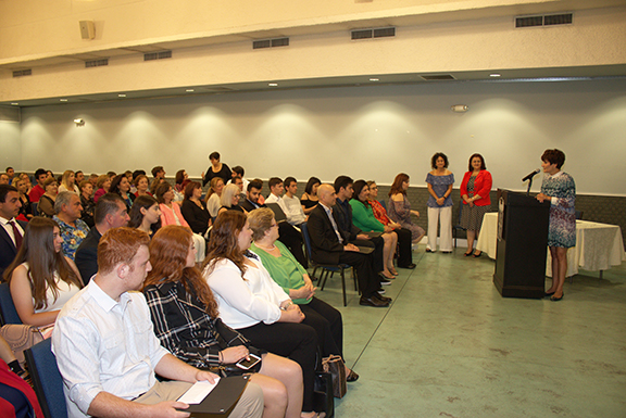 ARS Regional Chairwoman Rebecca Berberian makes a presentation at the event