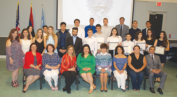 The scholarship recipients with ARS leaders