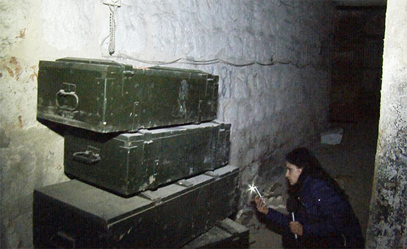 In December, Trud reporter Dilyana Gaytandzhieva found and filmed 9 underground warehouses fullof heavy weapons with Bulgaria as their country of origin in Eastern Aleppo.