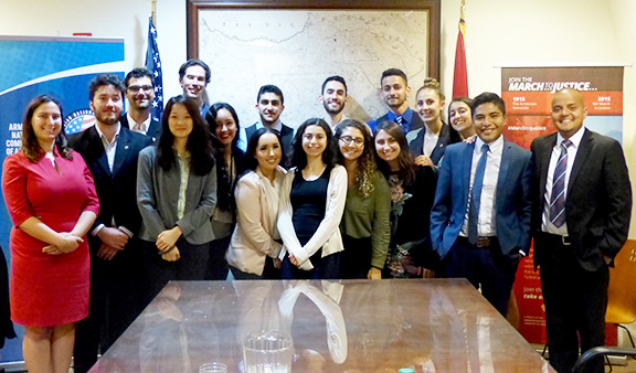 East Los Angeles College (ELAC) Washington DC Hilda Solis Internship and Armenian National Committee of America (ANCA) summer fellows at our inaugural networking event in the nation's capital.