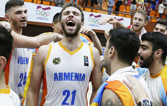 Armenia's #21 Aram Mkrtchyan following Wednesday's game