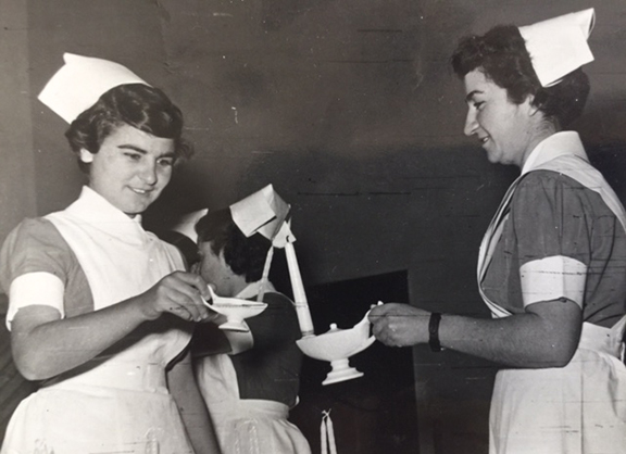 The author, Mary Najarian (left) during her days Chicago