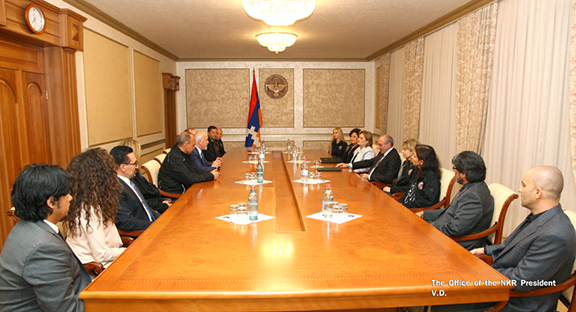 Fresno doctors meeting with Artsakh President Bako Sahakian (Photo: Office of the NKR President)