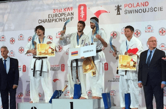 Artur Arushanian (center) was named European champion