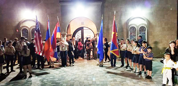 A scene from the vigil
