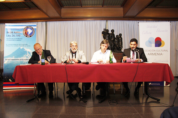 From left, Santiago Farrell, Khatchik DerGhougassian, Pablo Kendikian and Khodor Khalid