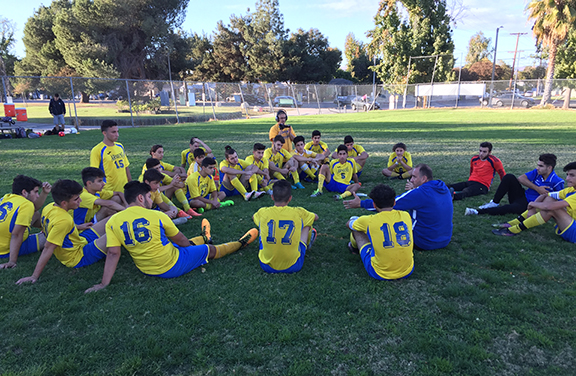 The Ferrahian Armens Varsity Soccer team