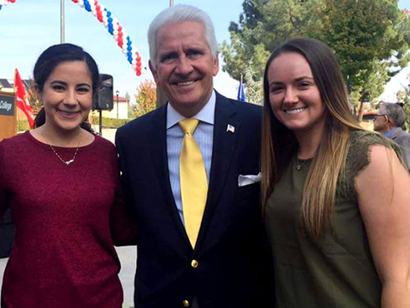 Congressman Jim Costa (D-CA) with his Fresno district staff member Denise Altounian and an intern at an event hosted at Fresno City College. Altounian is an alumna of the ANCA Hovig Apo Saghdejian Capital Gateway Program.