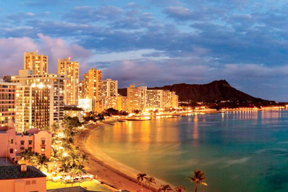 Honolulu at night