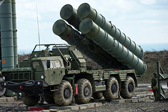 Russian S-400 air defense systems. Turkey has purchased four