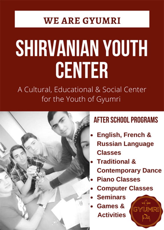 Some of the activities offered for local young people at Shirvanian Youth Center in Gyumri