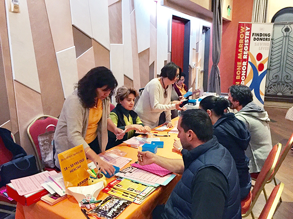 A scene from the recruitment drive