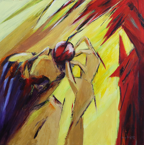 The Fall, 1992, Acrylic on Canvas, 30”x 30”
