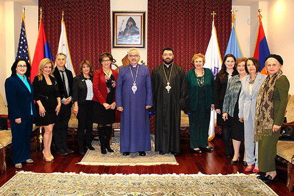 The ABMDR delegation with Archbishop Moushegh Mardirossian.