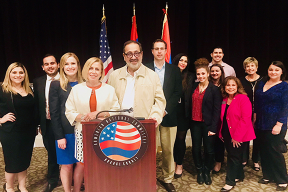 Elected officials with ANCA OC members at the film screening