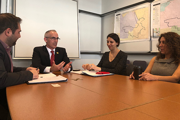 LA City Councilmember Mitch O'Farrell (second from left) with his deputy legislative director, Star Parsamyan (secon from right) his field deouty, George Hakopiants (left) and ANCA Hollywood Co-Chair Lara Yeretsian (right)