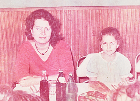 The author with her mother in Baku