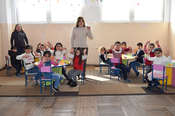 Metzamor Pre-School #2 received school furniture in February, 2017