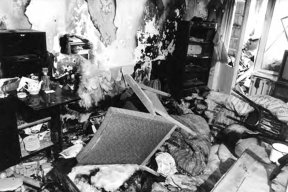A house belonging to an Armenian family pillaged by Azeris in Sumgait in 1988