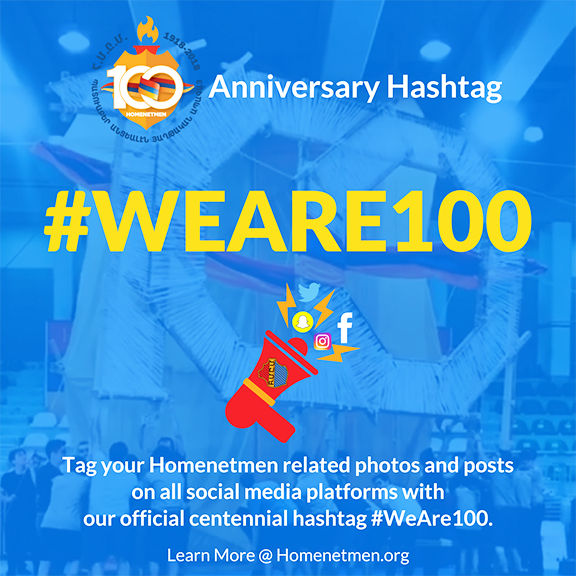 Homenetmen centennial hashtag campaign