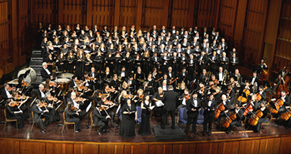 Lark Orchestra-Chorus performing the "Faith and Love" concert to mark the centennial of the AMAA