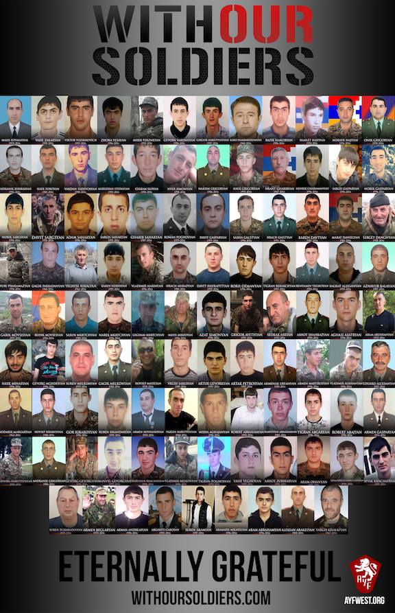 The fallen soldiers from the April 2016 War