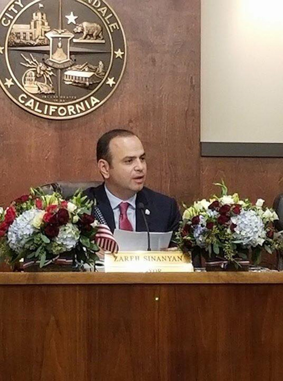 Zareh Sinanyan will serve a second term as Mayor of Glendale