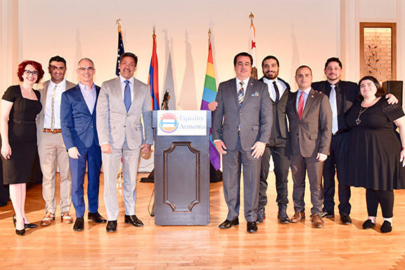 The honorees and public officials at Equality Armenia's Leadership Forum
