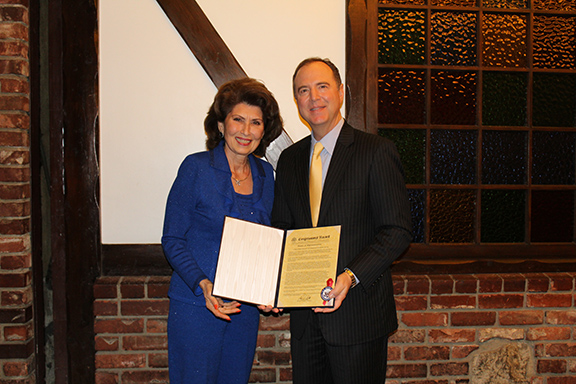 Medea Kolognomos with Rep. Adam Schiff