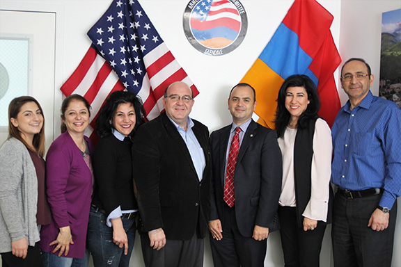 Mayor Zareh Sinanyan with ANCA-WR and ANCA Glendale members