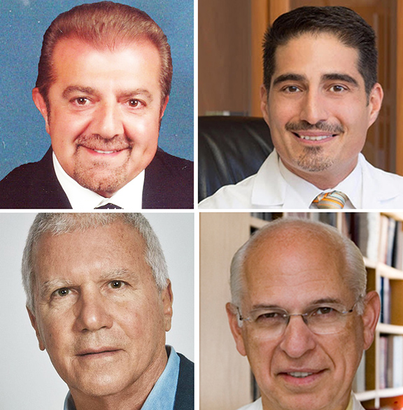 First row: Charles Ghailian, Dr. Vicken Sepilian. Second row: Larry Gagosian, Dr. John Bilezikian