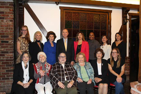Rep, Adam Schiff (center) with the 13 Women of the Year of the 28th Congressional District