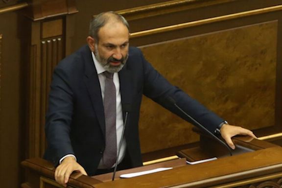 Before being elected Prime Minister, Nikol Pashinyan addresses parliament on Tuesday