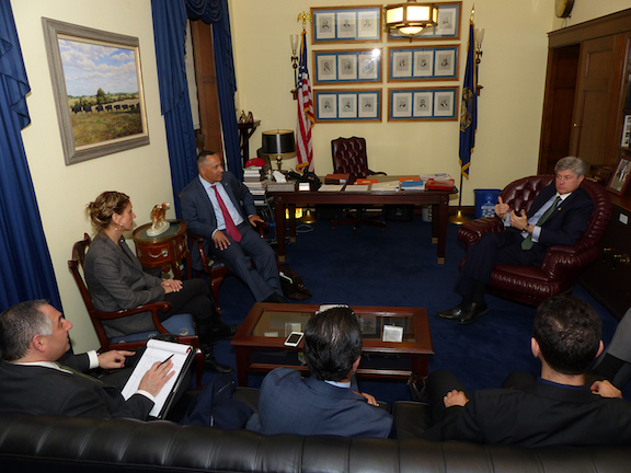 ANCA leaders discussing MCC grant opportunities with House Appropriations Committee member Jeff Fortenberry (R-NE)